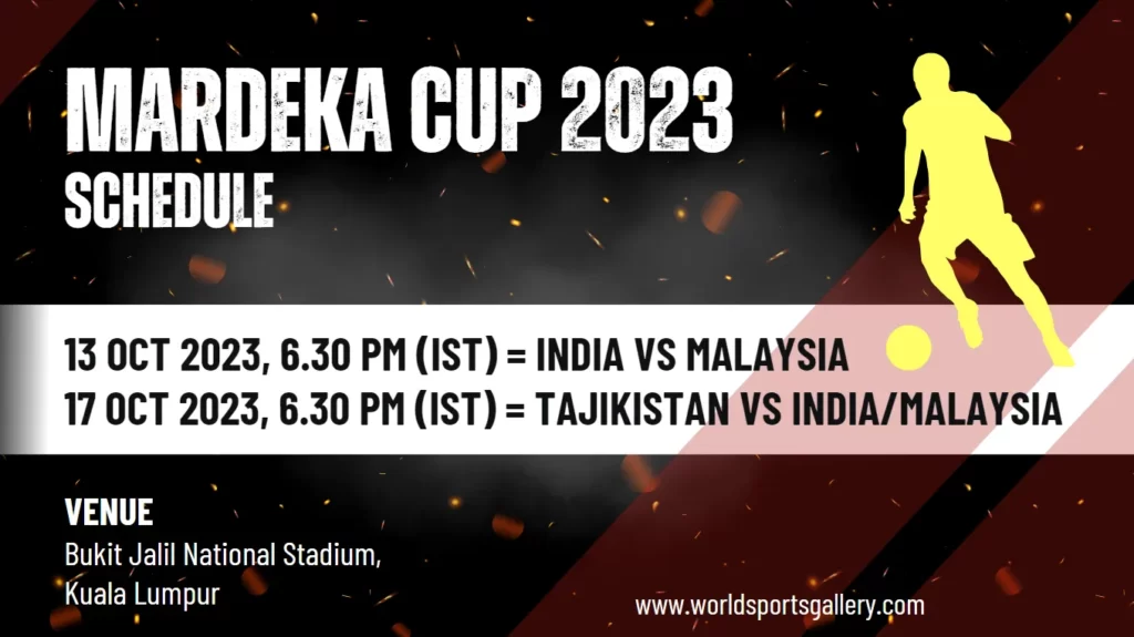Mardeka Cup 2023 Schedule