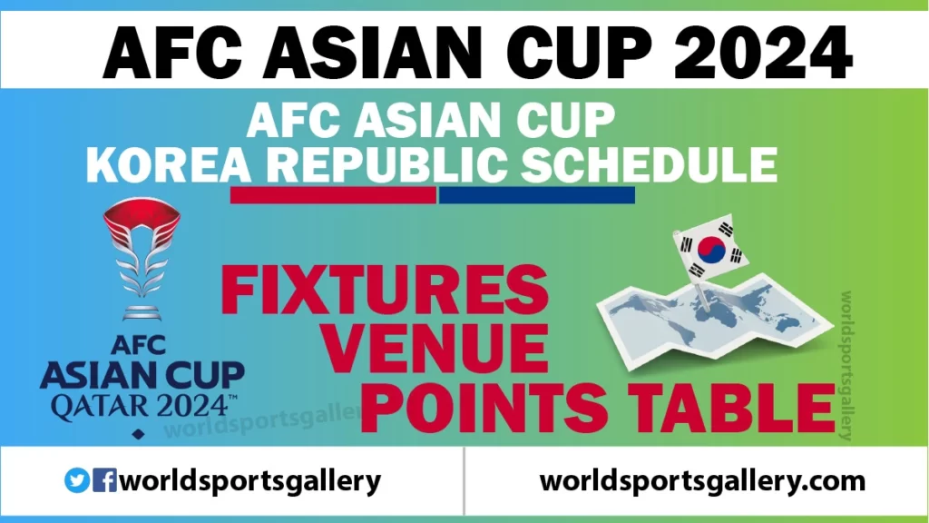 AFC Asian Cup 2024 Korea Republic Schedule