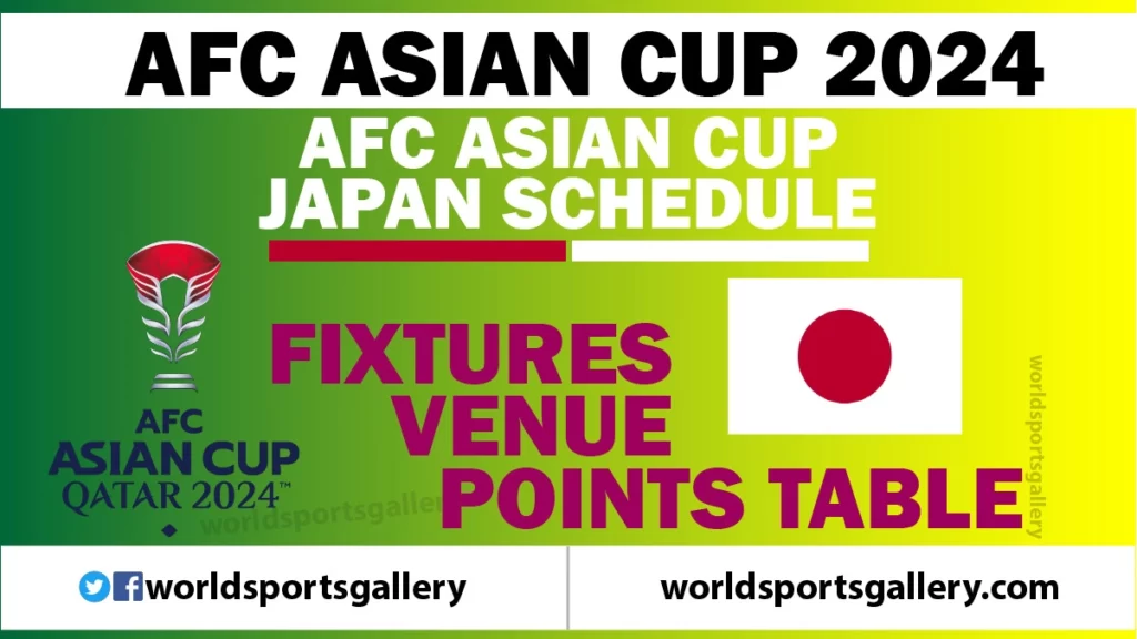 2024 AFC Asian Cup Japan Schedule